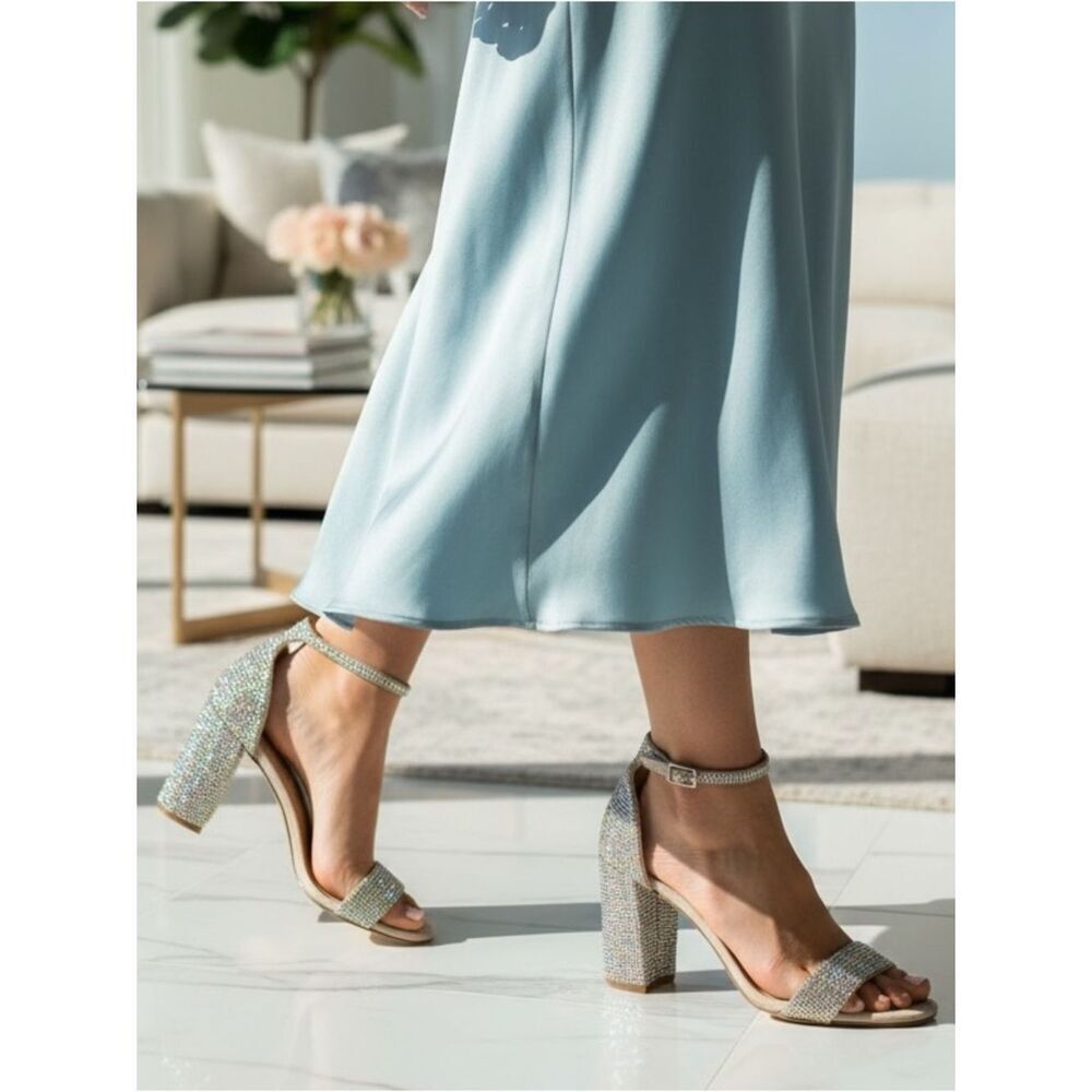 Madden Girl: Beella-R Sequin Block Heel Shoes Sz 8.5M